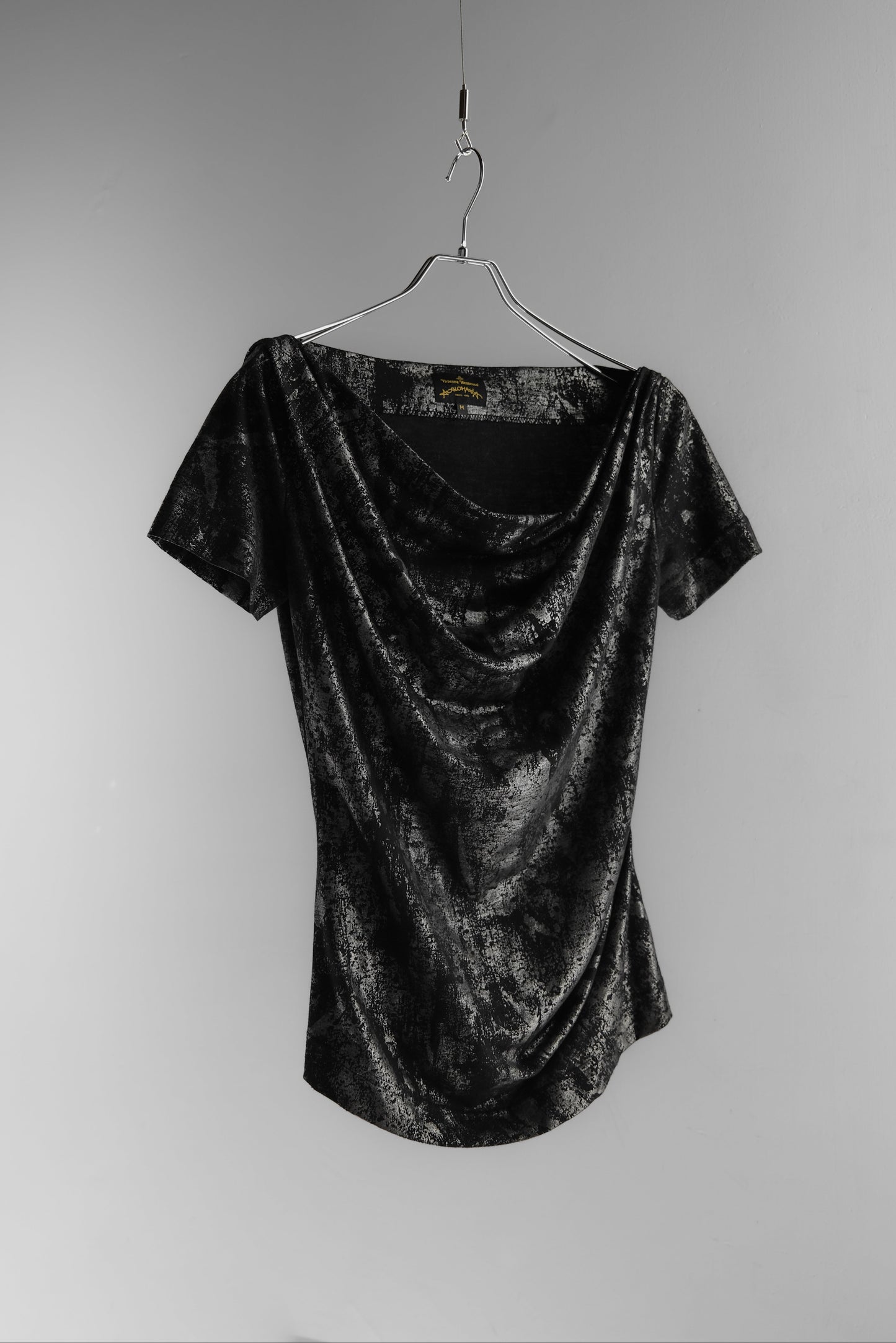 Vivienne Westwood Anglomania - Metallic Foil Cowl Neck Top