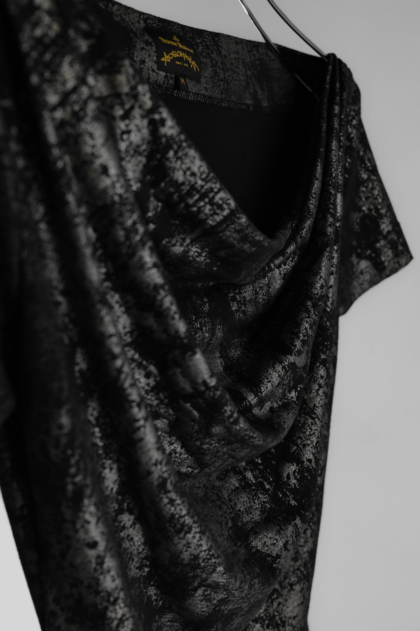 Vivienne Westwood Anglomania - Metallic Foil Cowl Neck Top