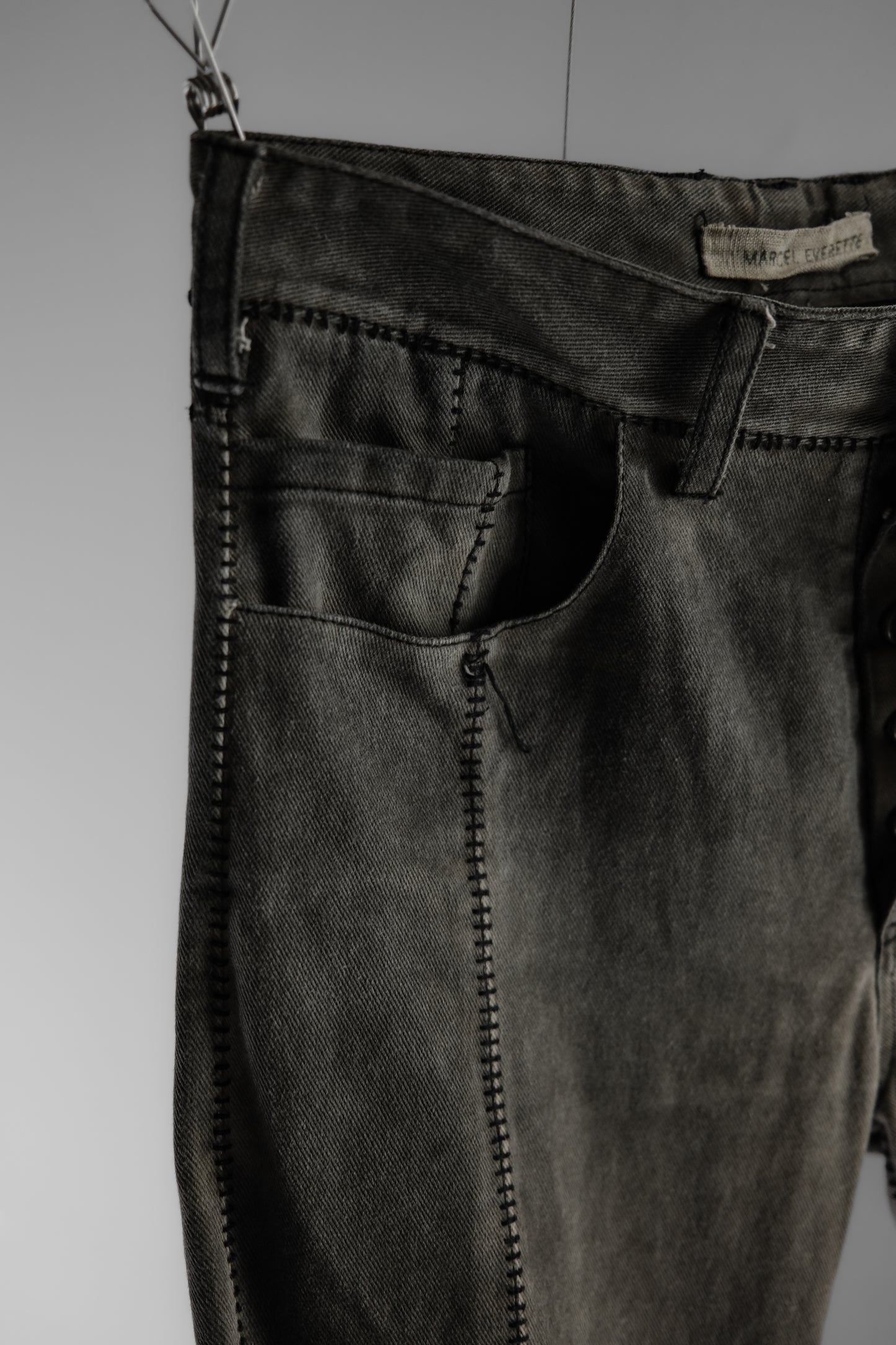MARCEL EVERETTE - Overlock J-Cut Denim Pants