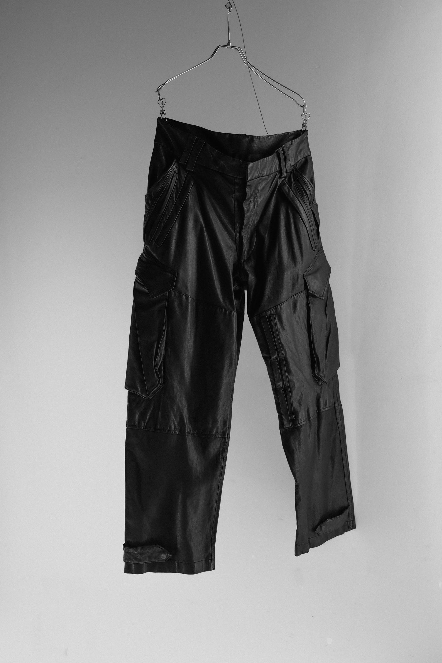 EKAM 2010s - Lamb Leather Cargo Pants