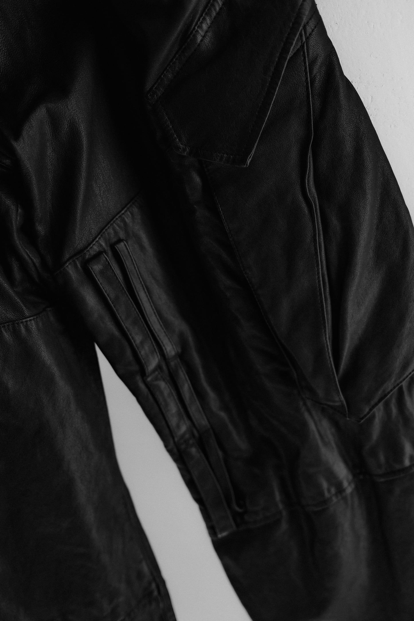EKAM 2010s - Lamb Leather Cargo Pants
