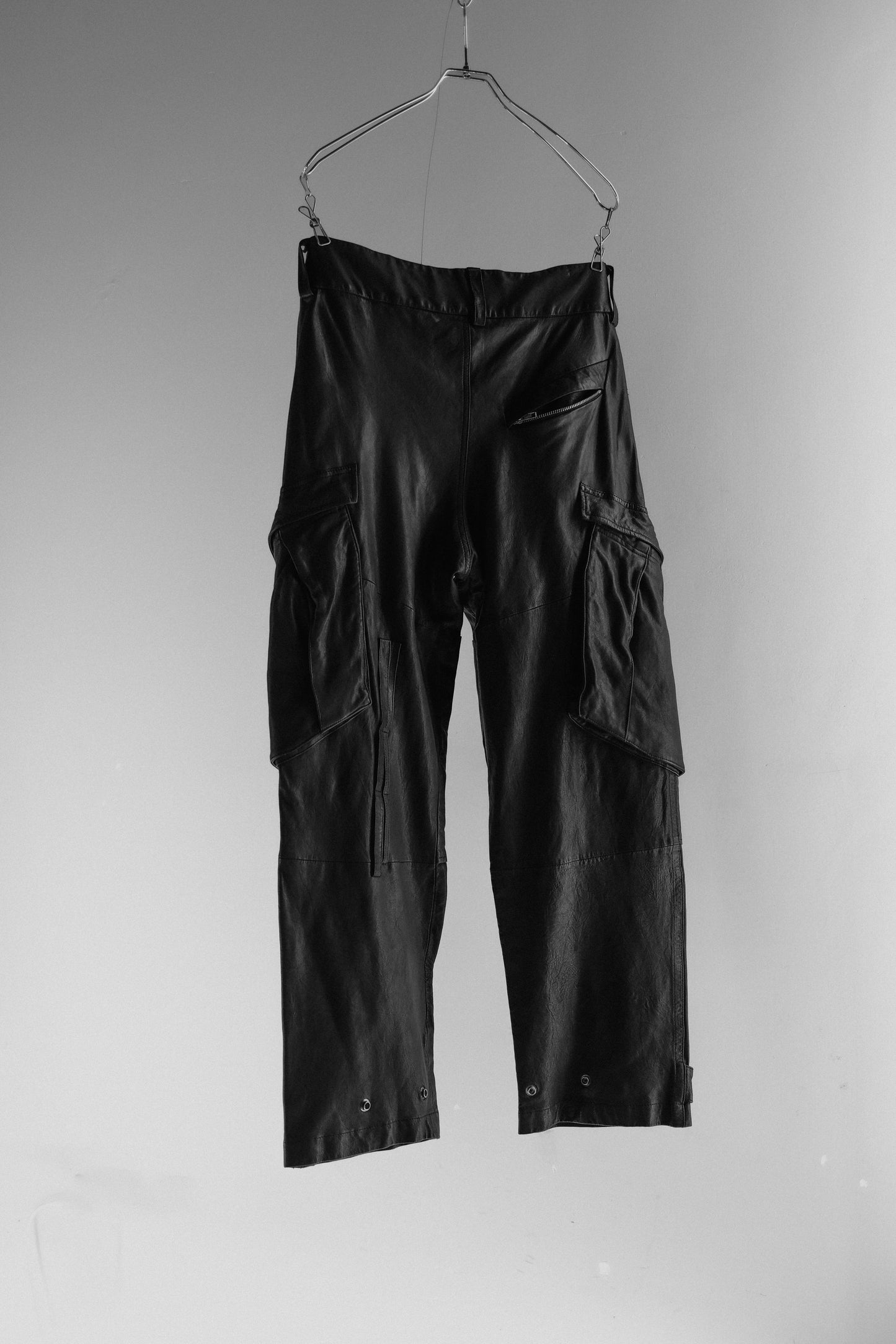 EKAM 2010s - Lamb Leather Cargo Pants
