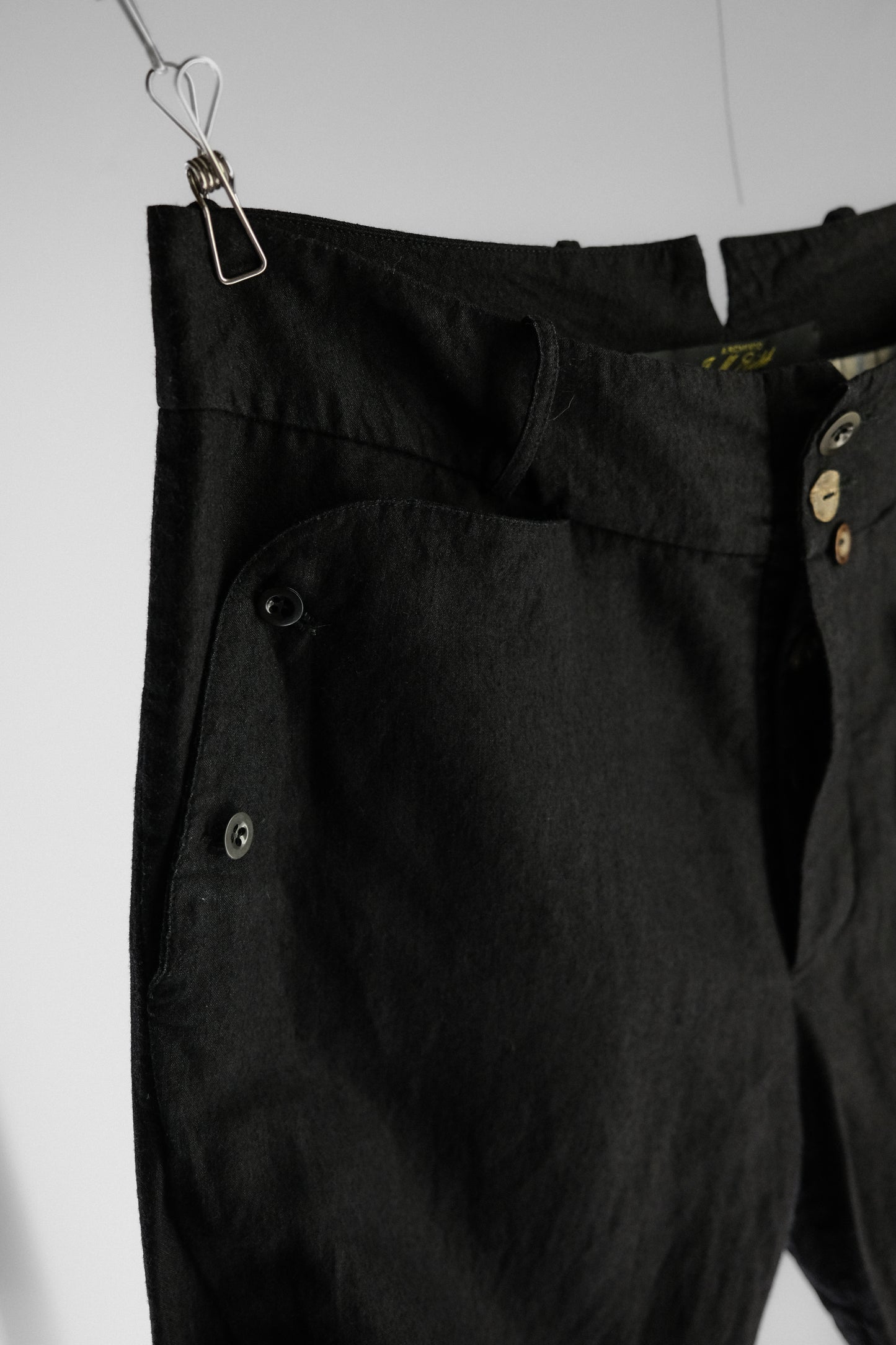 ARCHIVIO J.M. Ribot - Antique Button Velvet-Trim Leg Pants