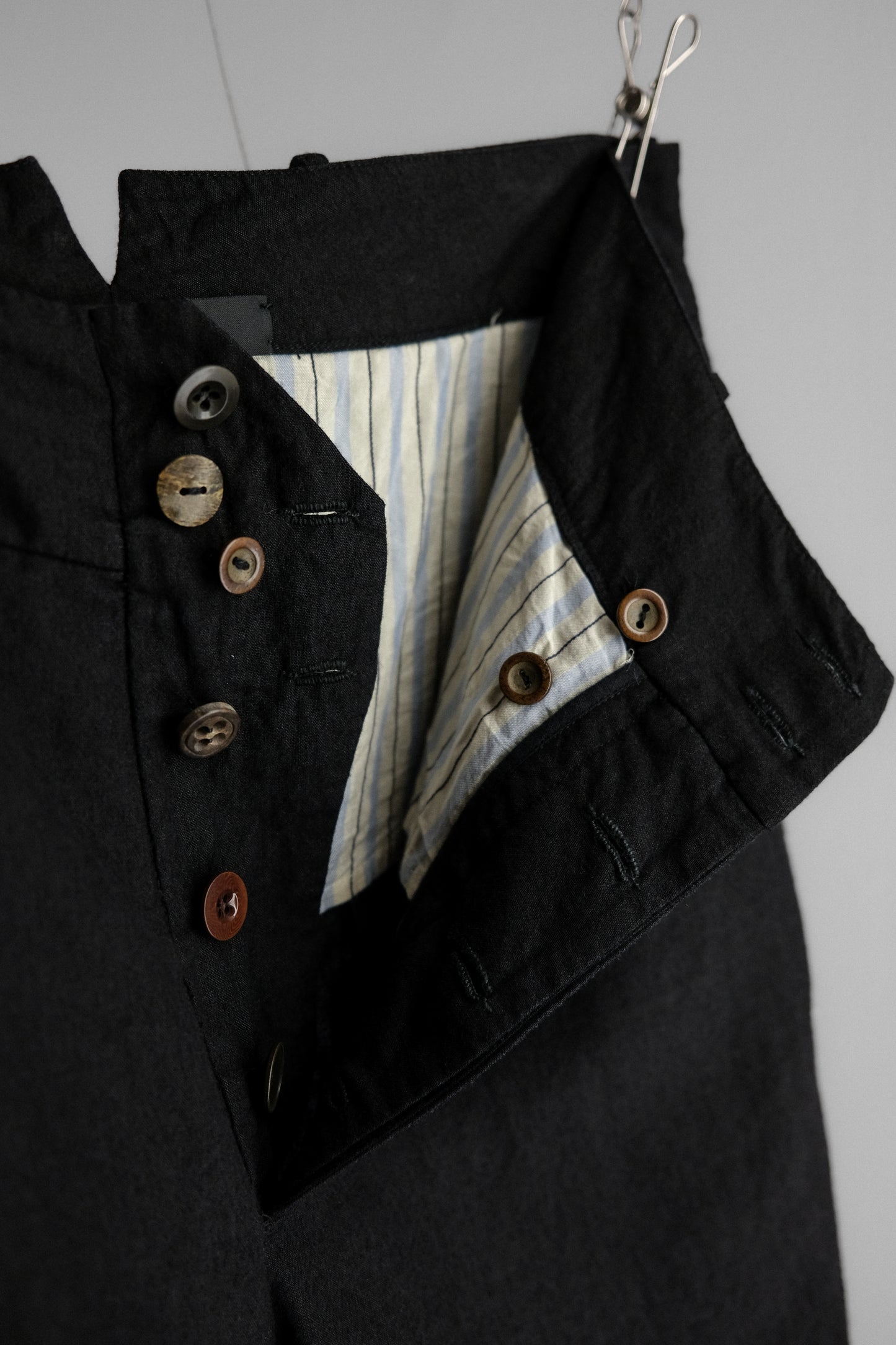 ARCHIVIO J.M. Ribot - Antique Button Velvet-Trim Leg Pants