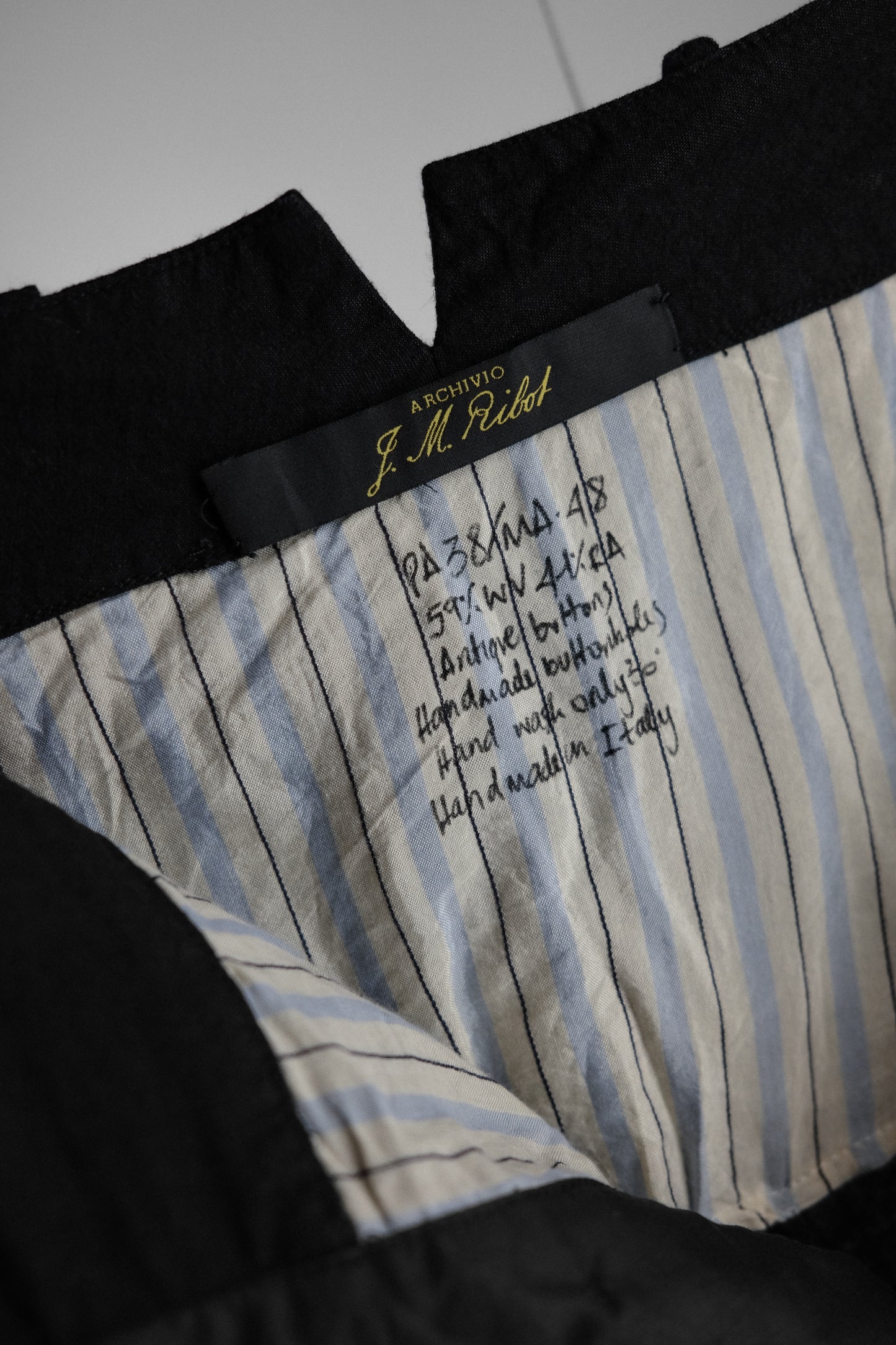 ARCHIVIO J.M. Ribot - Antique Button Velvet-Trim Leg Pants
