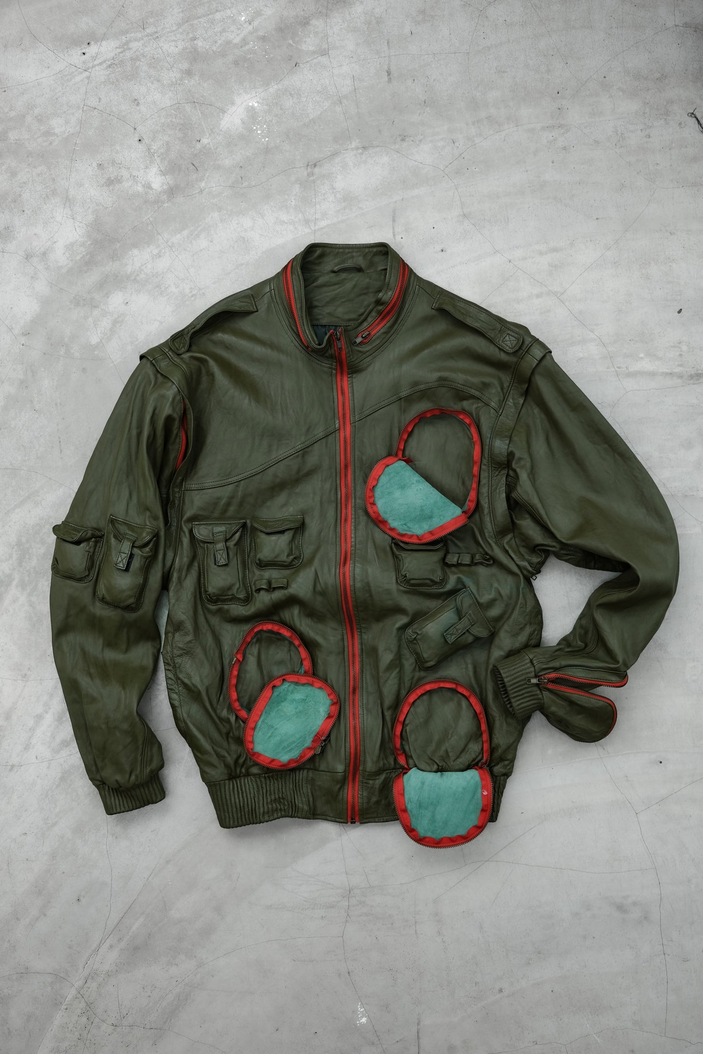 Omavi Den em jenz 2000s - Multi Pocket Cargo Bomber Jacket