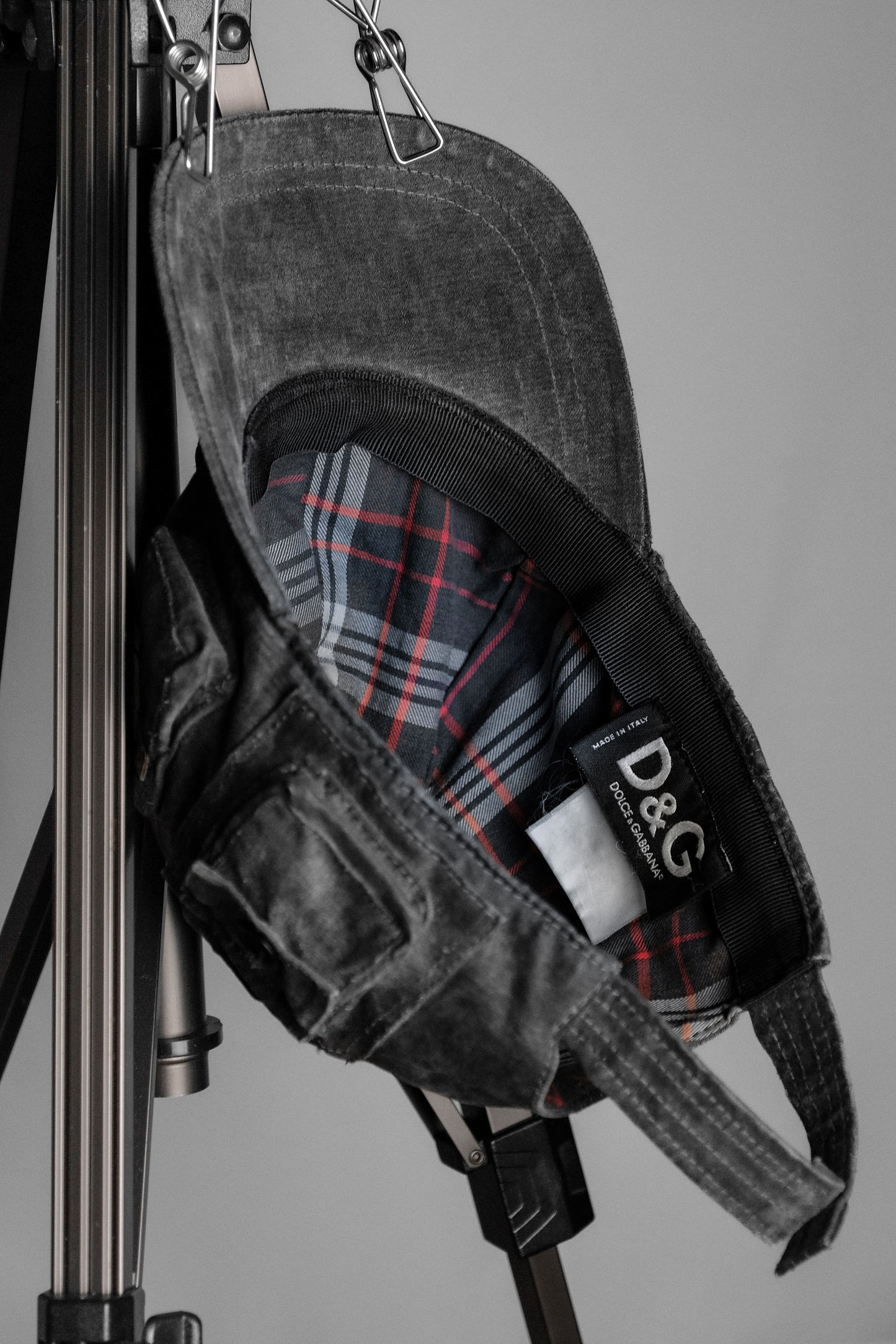 DOLCE & GABBANA Early 2000s - Moleskin Multi-Pocket Cargo Cap