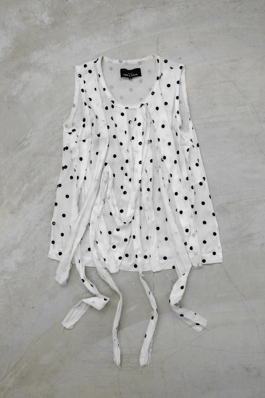 COMME des GARÇONS tricot S/S2003 - Polka Dot Fringe Vest
