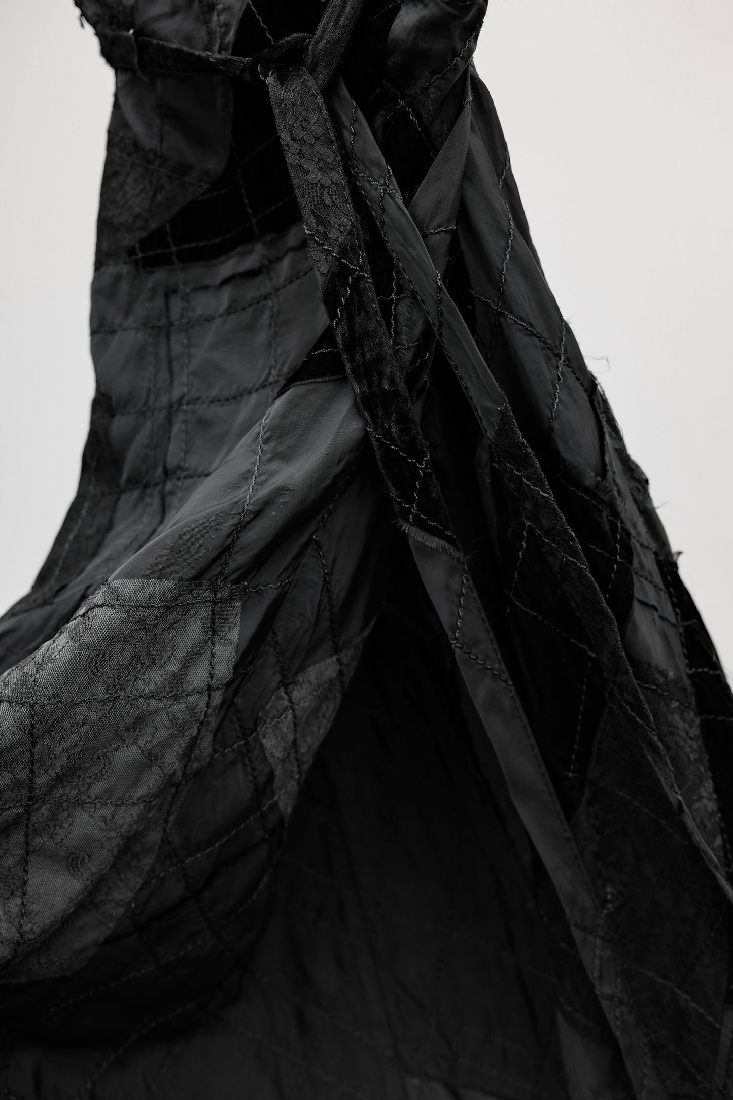 COMME des GARÇONS tricot F/W2005 - Paneled Quilted Wrap Skirt