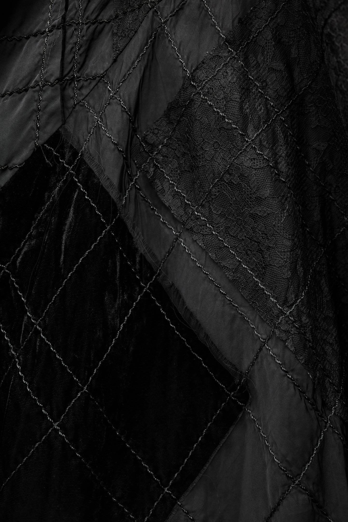 COMME des GARÇONS tricot F/W2005 - Paneled Quilted Wrap Skirt