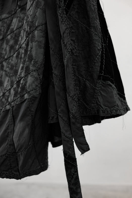COMME des GARÇONS tricot F/W2005 - Paneled Quilted Wrap Skirt