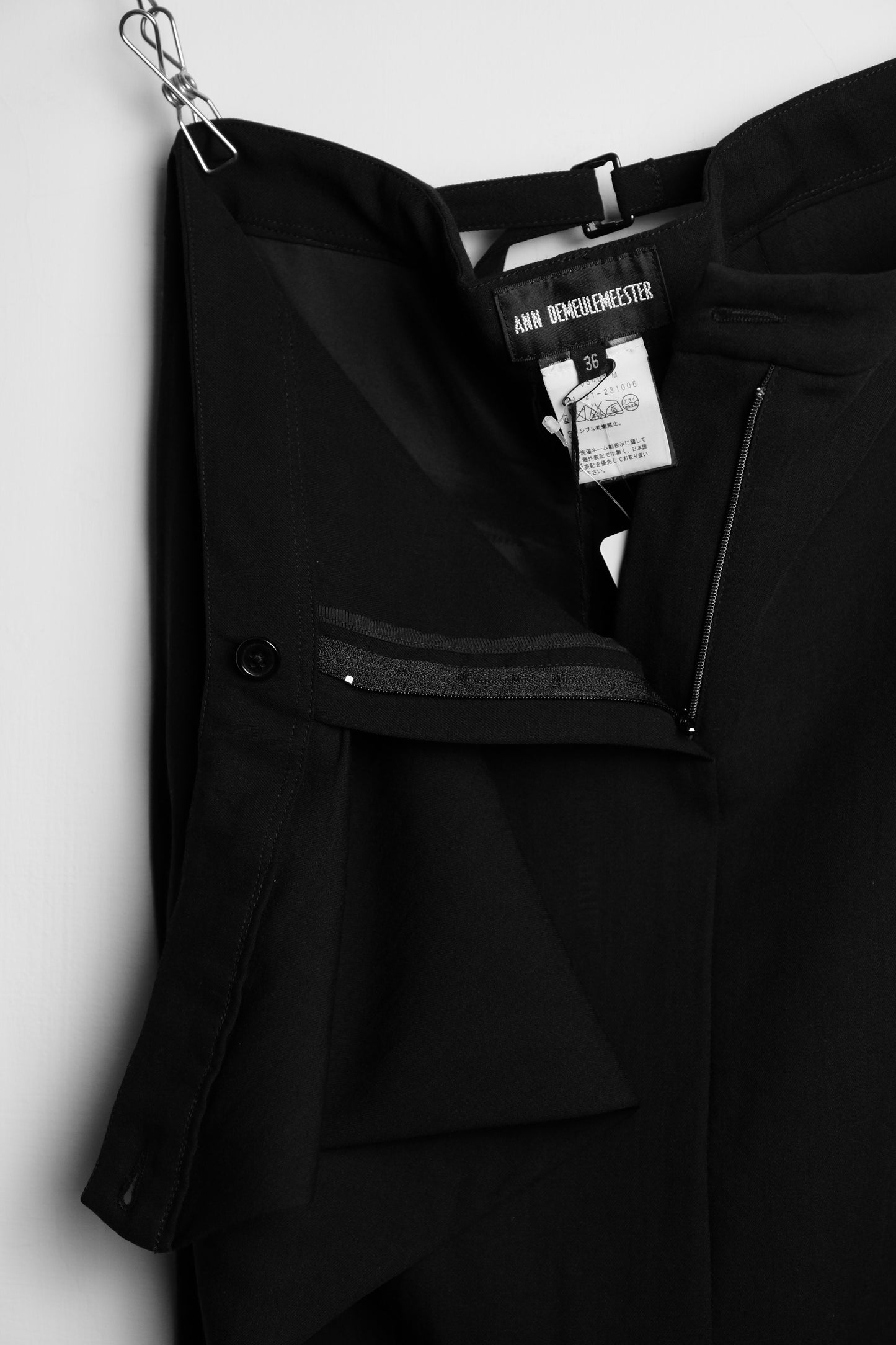 Ann Demuelemeester S/S2013本人期 - Wool Draped Skirt