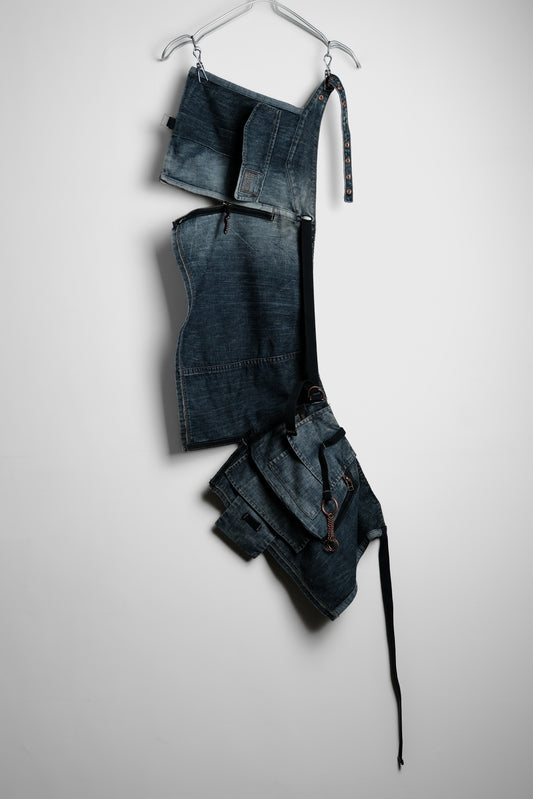 Marithé + François Girbaud 2000s - Denim Wrap Skirt