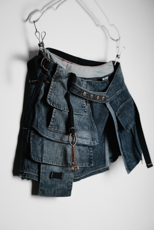 Marithé + François Girbaud 2000s - Denim Wrap Skirt