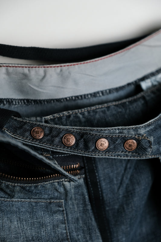 Marithé + François Girbaud 2000s - Denim Wrap Skirt