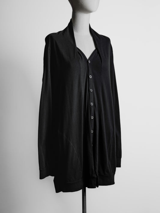 Ann Demuelemeester 2000s - Button Front Jersey Cardigan