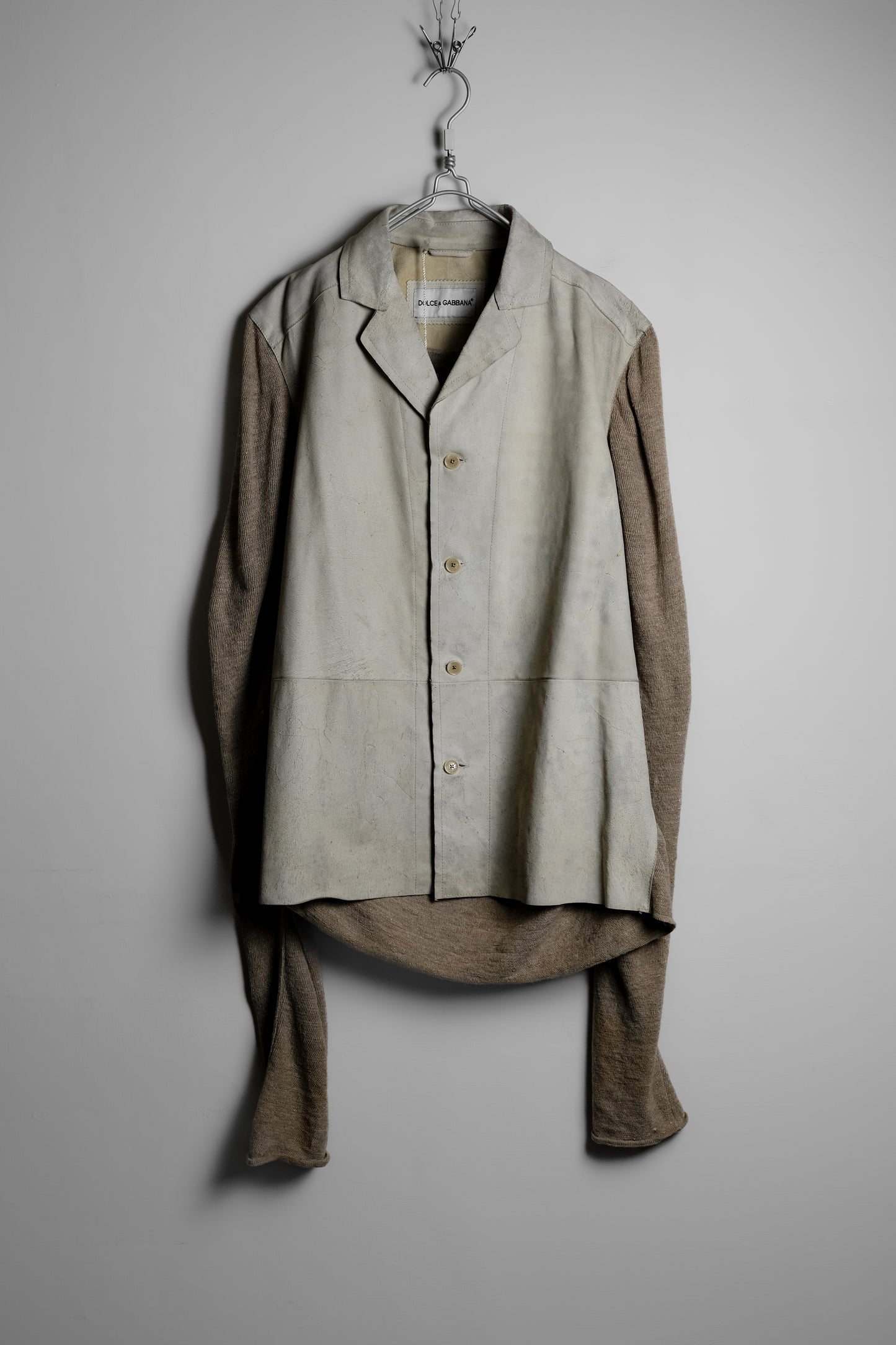 Dolce & Gabbana 1990s - Leather / Knit Hybrid Jacket