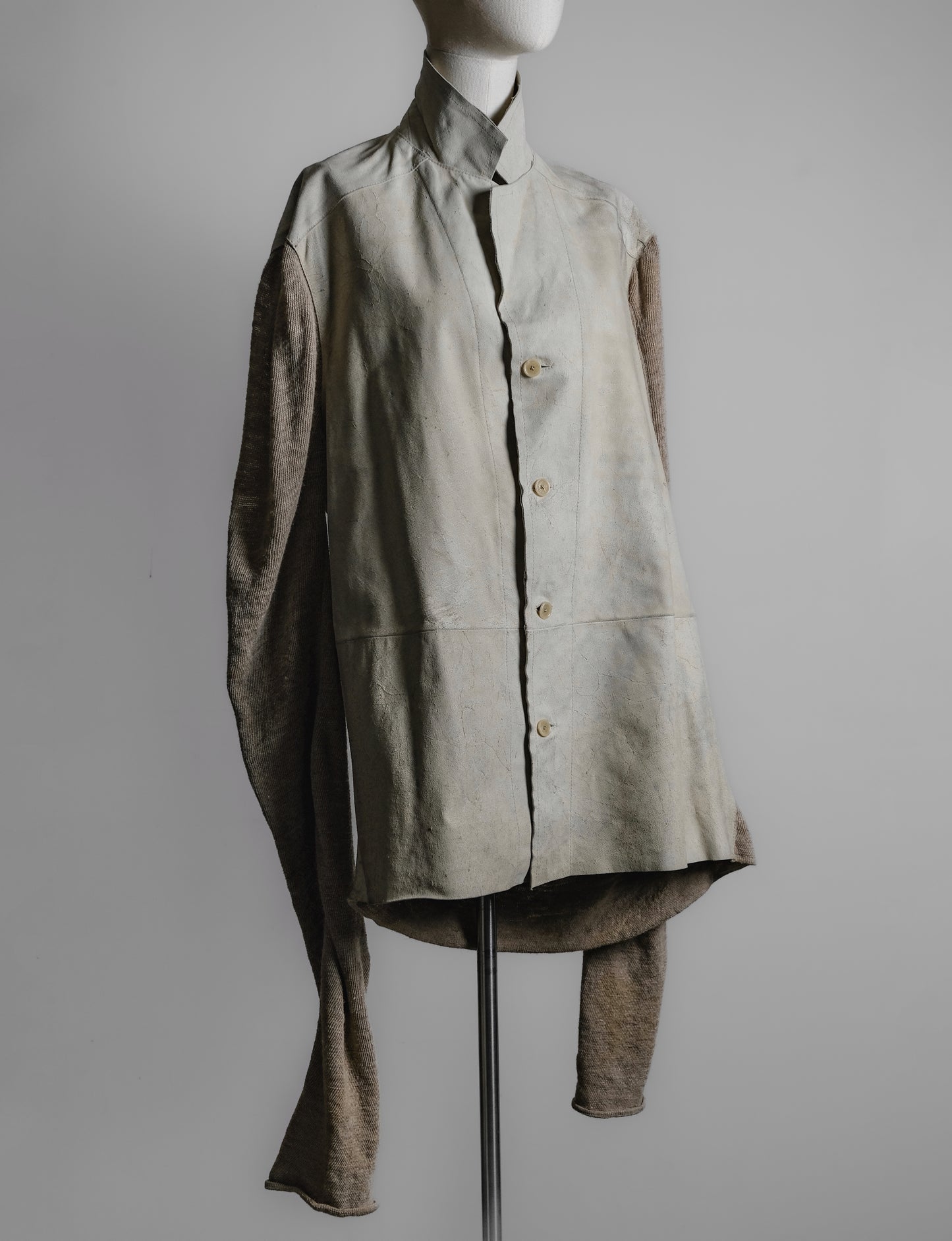 Dolce & Gabbana 1990s - Leather / Knit Hybrid Jacket