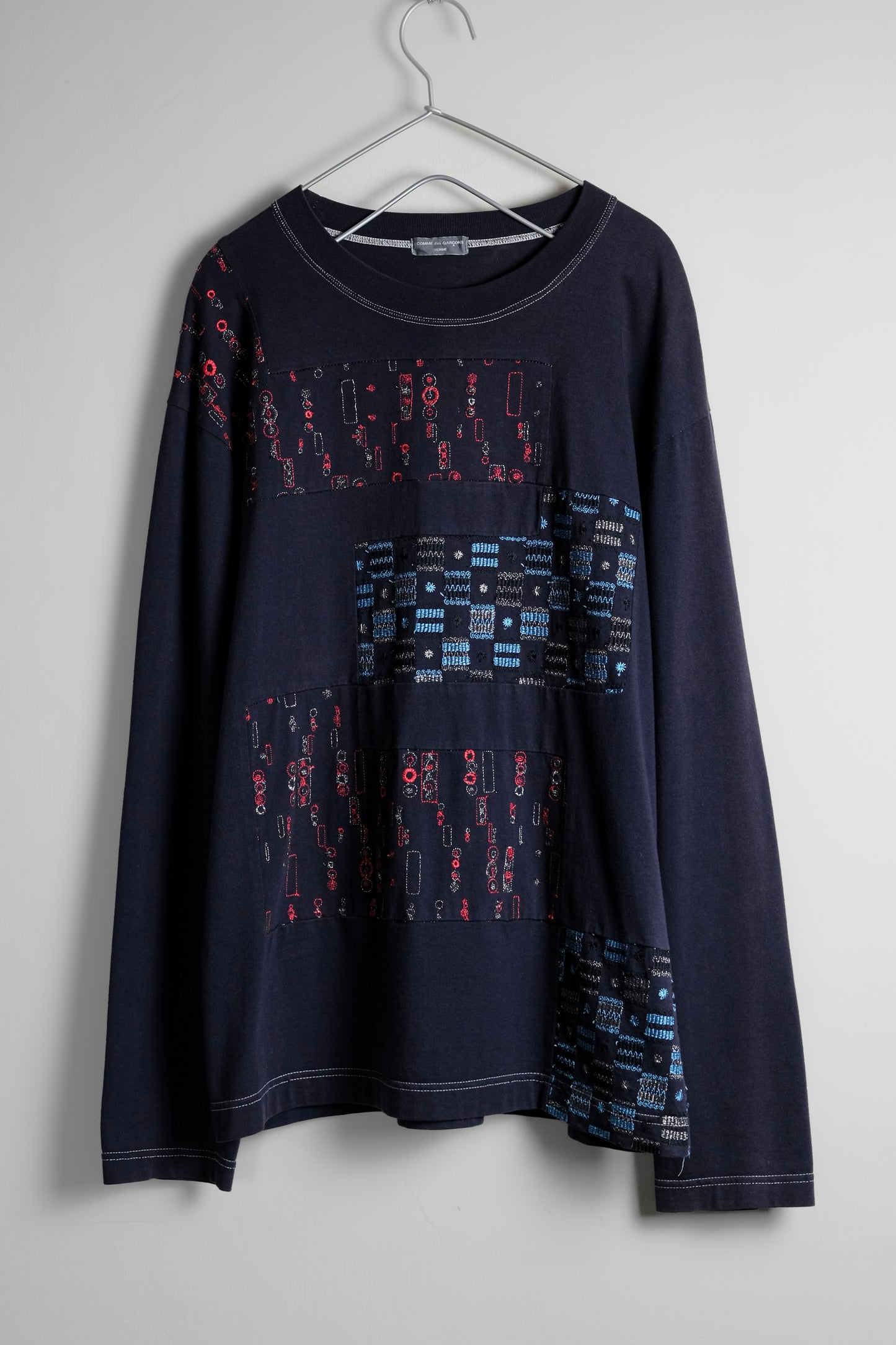 COMME des GARÇONS HOMME A/W2002 田中啓一時期 - Embroidered L/S Top