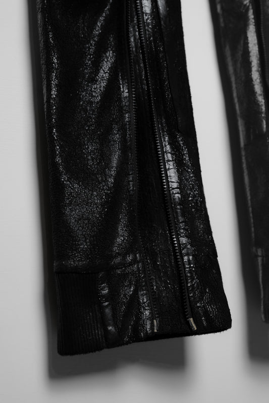 ABAHOUSE 2000s - Cracked Coated Gimmick Cargo Pants