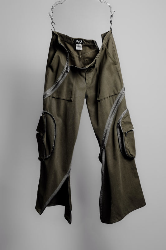 Dolce & Gabbana A/W2003 - Tornado Zip Cargo Pants