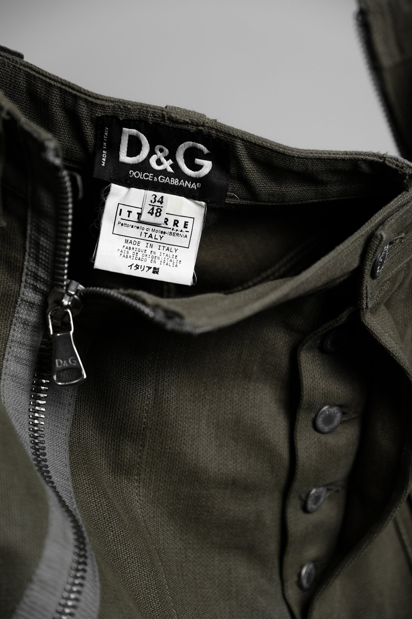 Dolce & Gabbana A/W2003 - Tornado Zip Cargo Pants