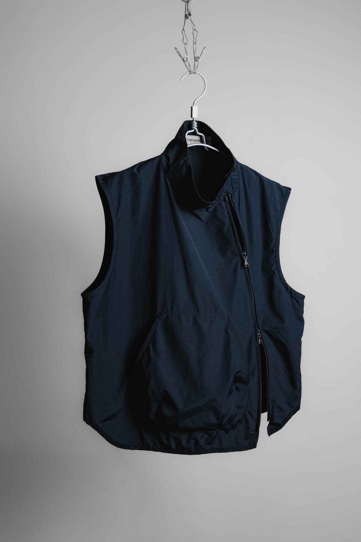 Emporio Armani 1990s - Asymmetrical Lampo-zip Nylon Vest