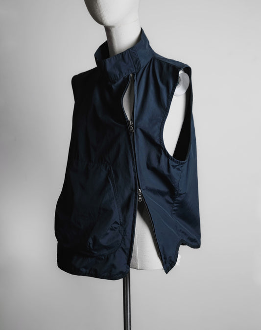 Emporio Armani 1990s - Asymmetrical Lampo-zip Nylon Vest