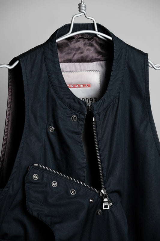 Prada Sport (Linea Rossa) 2000s - riri-zip Nylon Pullover Vest