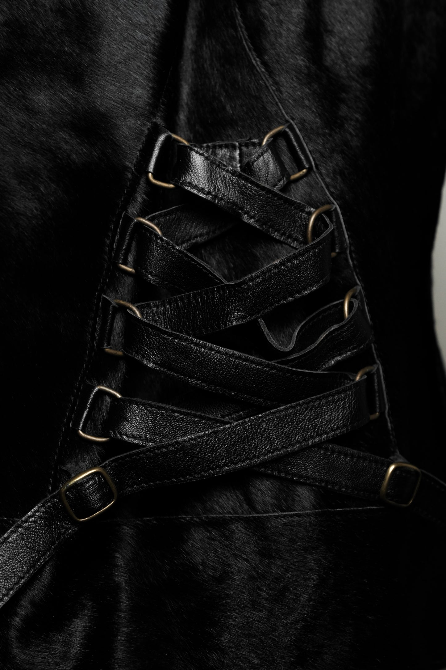 Versace Jeans Couture Early 2000s - Pony-hair Fur Leather Jacket