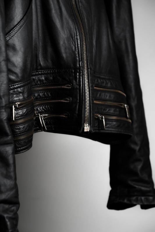 MARIO CONTI 1980-1990s - Multi Lampo-zip Leather Jacket