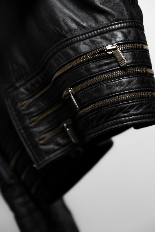 MARIO CONTI 1980-1990s - Multi Lampo-zip Leather Jacket