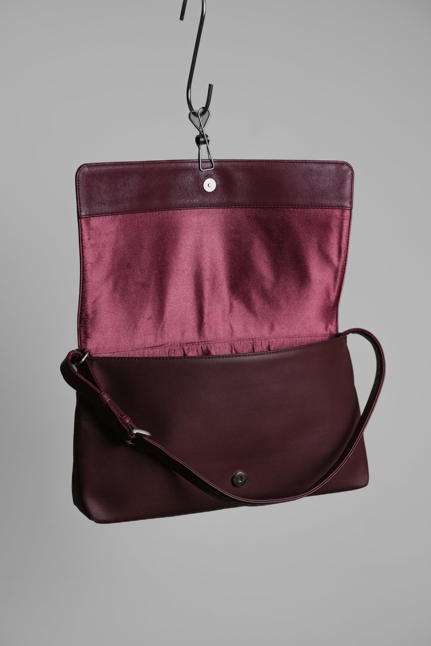 JEAN PAUL GAULTIER 1990s - Rose Embossed Handbag - Burgundy