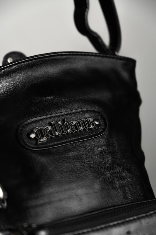 JOHN GALLIANO 2000s - 2-way Studded Leather Shoulder Bag