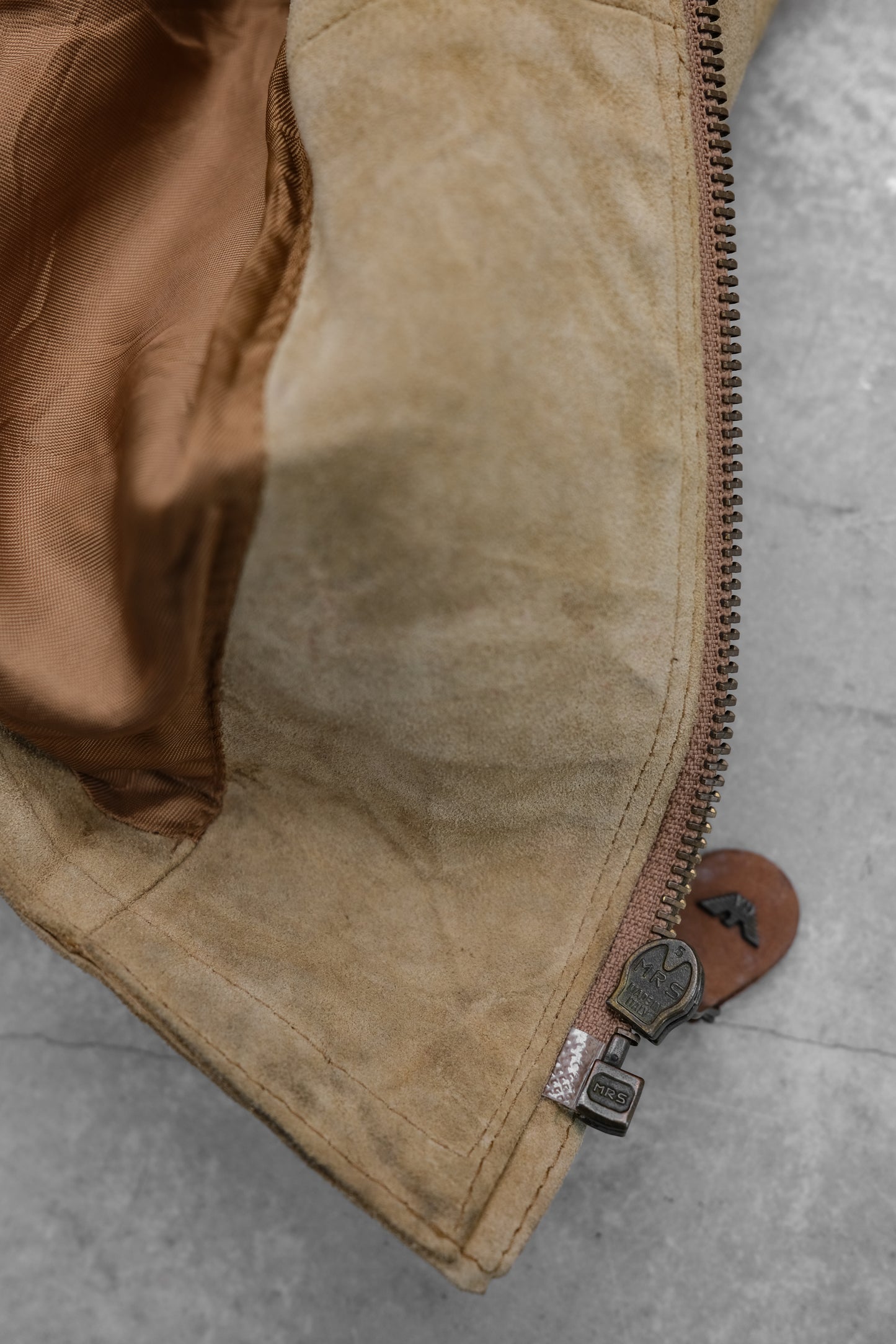 ARMANI JEANS 1990s - Cropped Suede Leather Jacket