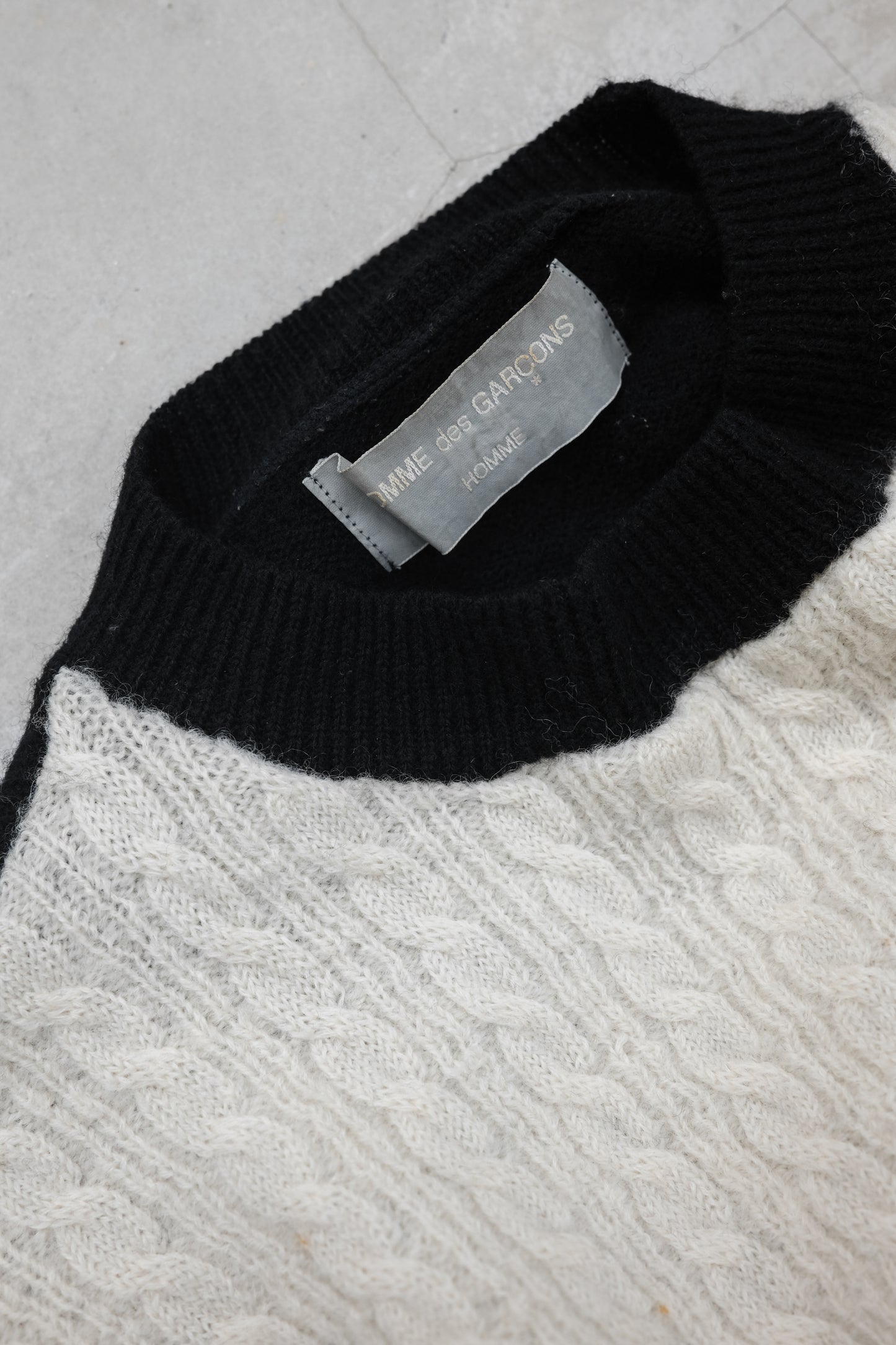 COMME des GARÇONS HOMME AD1995 by Keiichi Tanaka - Cable Knit Sweater