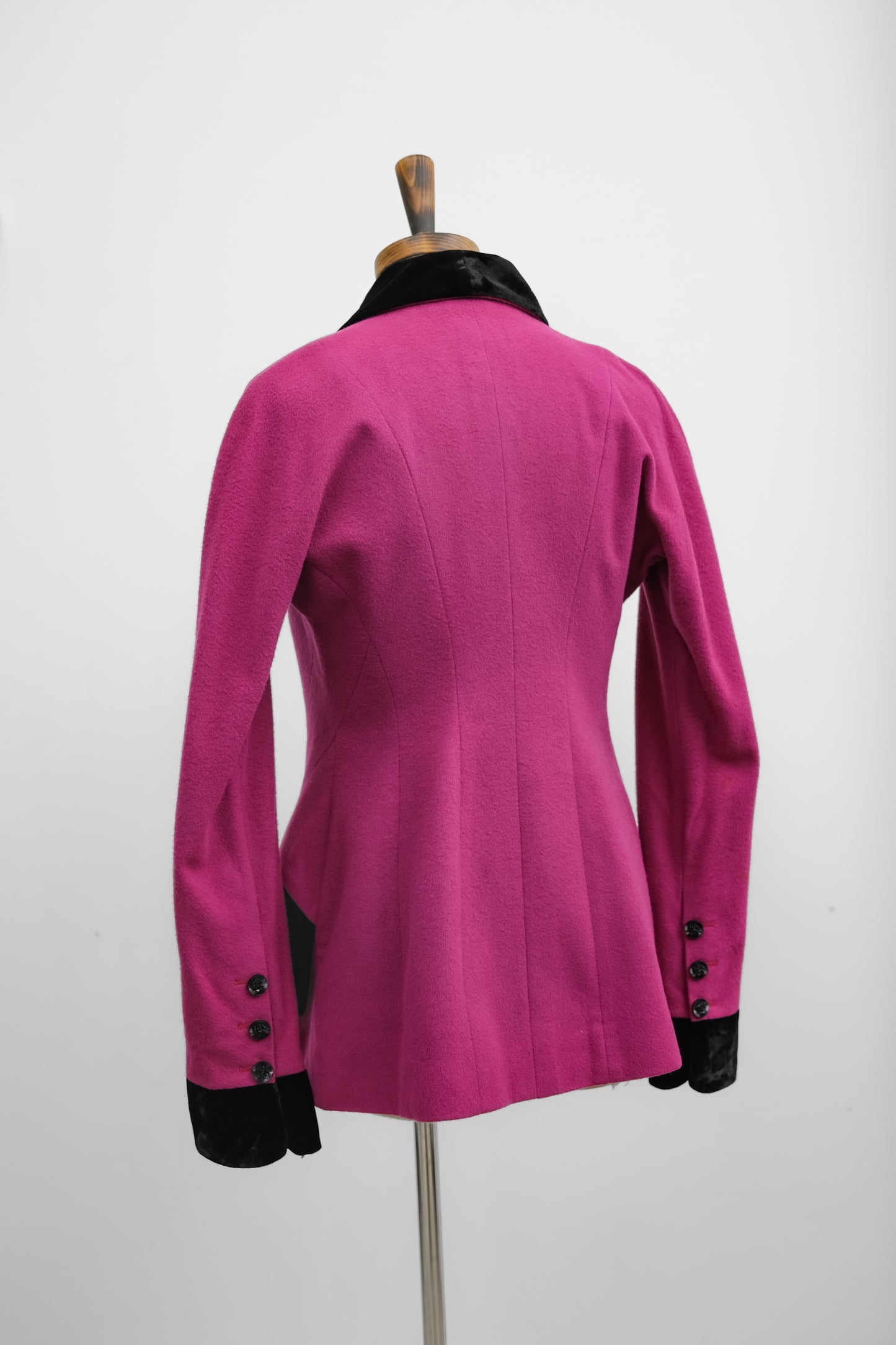 Karl Lagerfeld F/W1991 - Wave Button Wool/Velvet Jacket
