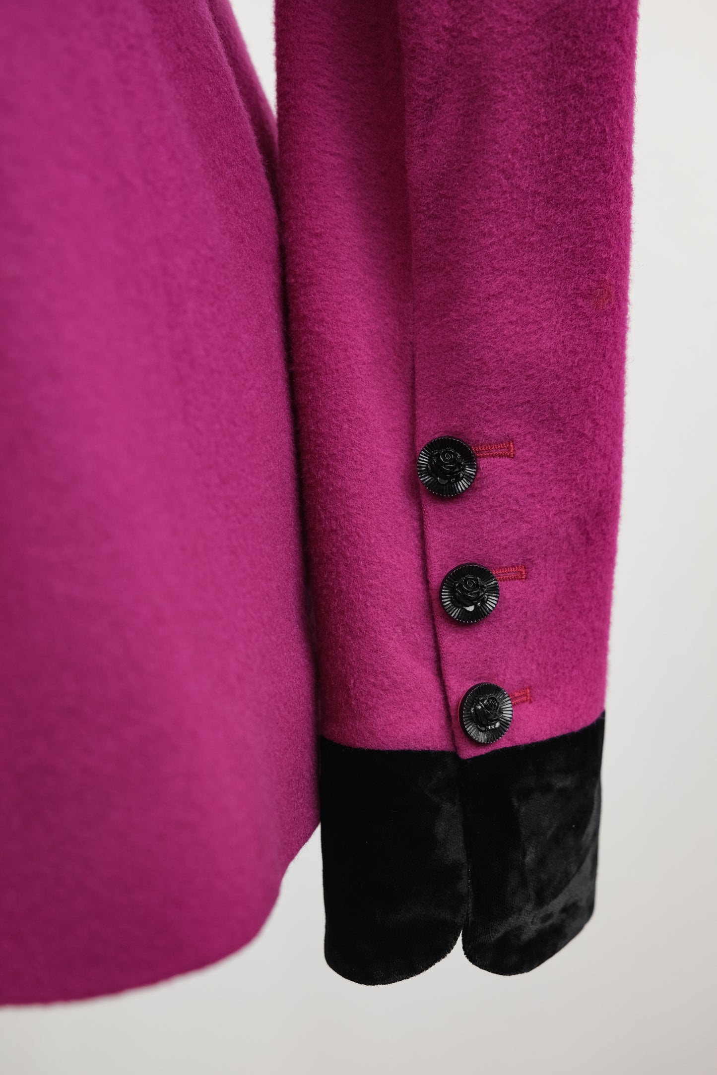 Karl Lagerfeld F/W1991 - Wave Button Wool/Velvet Jacket