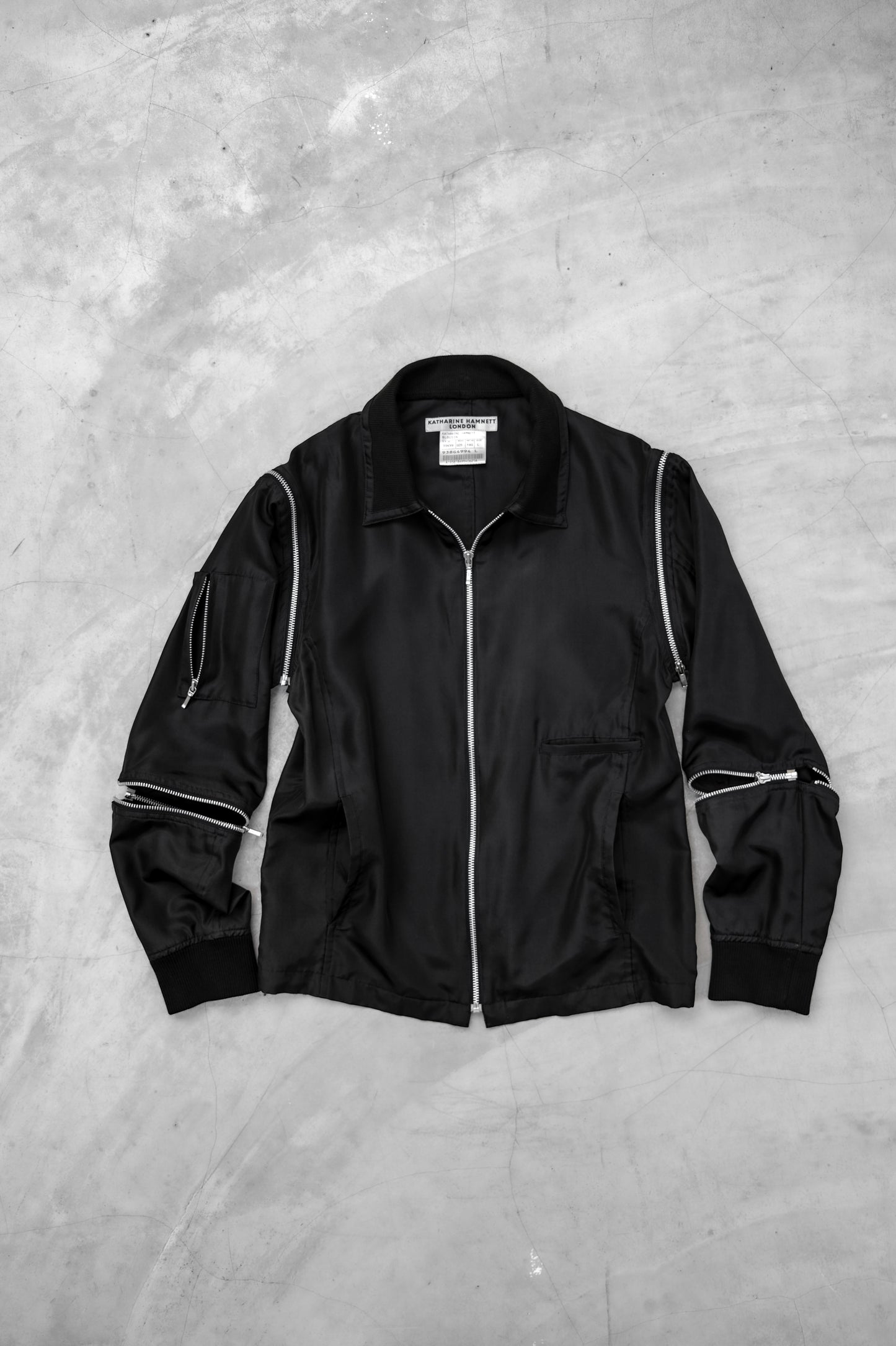 Katharine Hamnett 2000s - Detachable Zip Silk Jacket