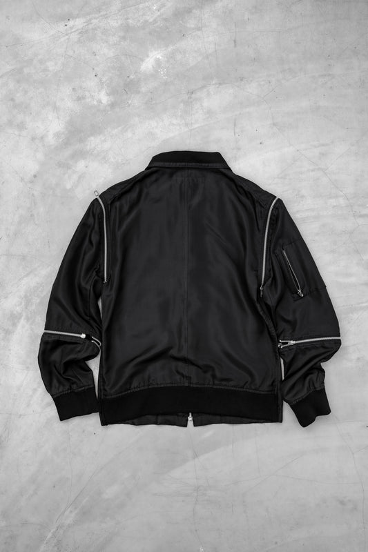 Katharine Hamnett 2000s - Detachable Zip Silk Jacket