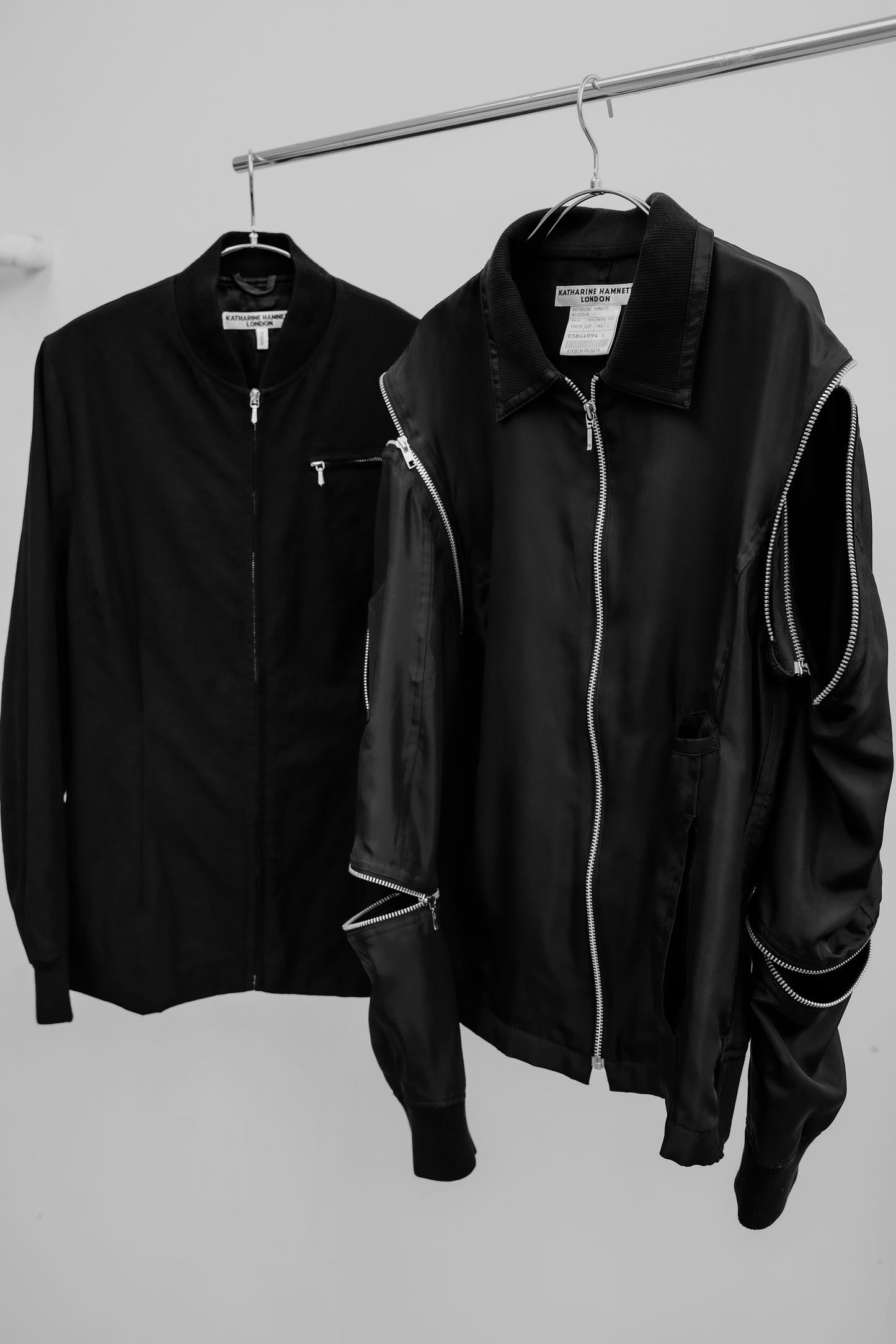 Katharine Hamnett 2000s - Detachable Zip Silk Jacket