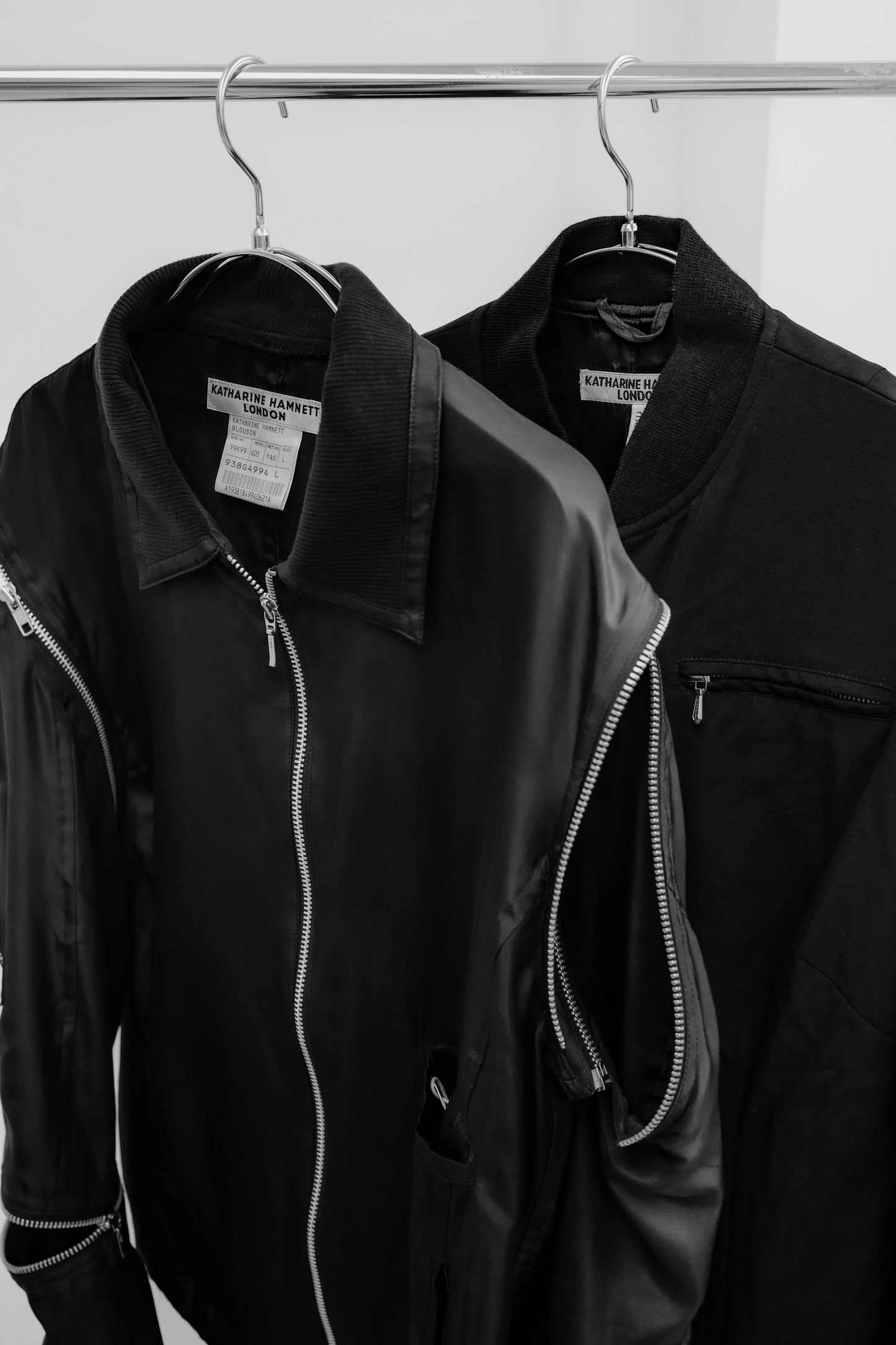 Katharine Hamnett 2000s - Detachable Zip Silk Jacket