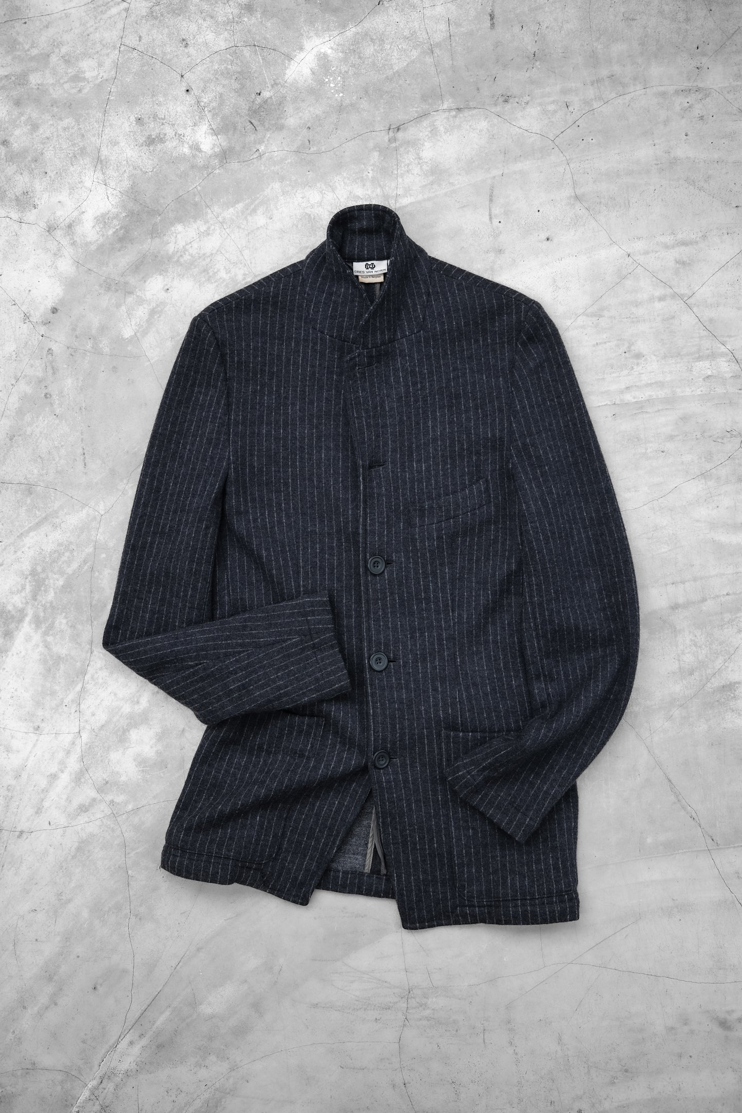 Dries Van Noten 1980s - Pinstriped Wool Twill Blazer