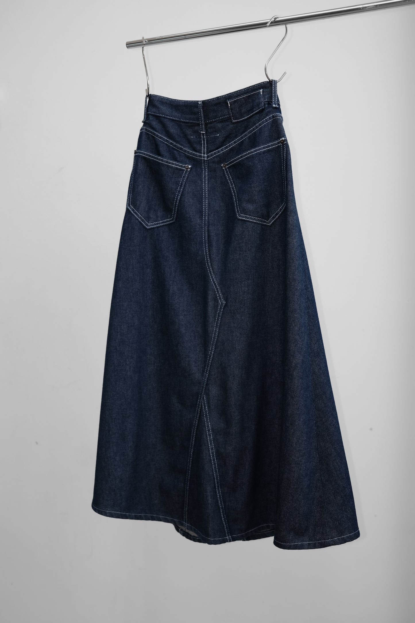 MM⑥ Maison Margiela S/S2018 - Indigo Long Raw Denim Skirt