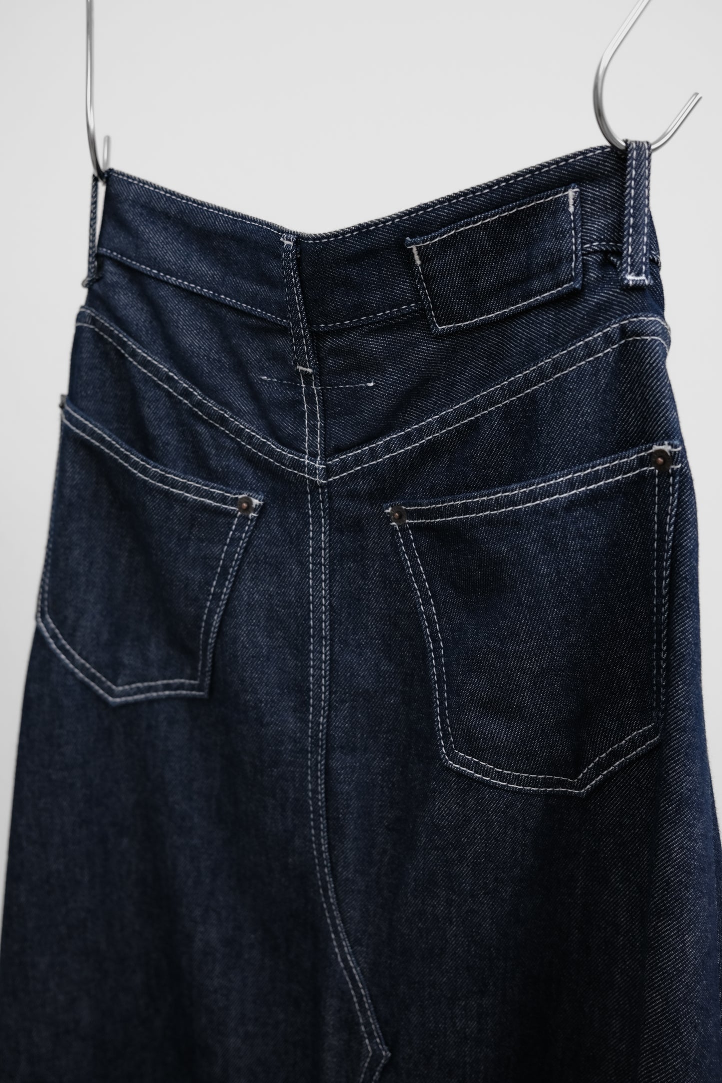 MM⑥ Maison Margiela S/S2018 - Indigo Long Raw Denim Skirt