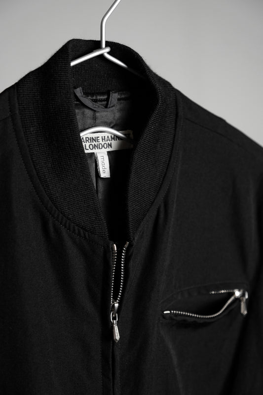 Katharine Hamnett 1990s - riri-zip Wool Tailored Bomber