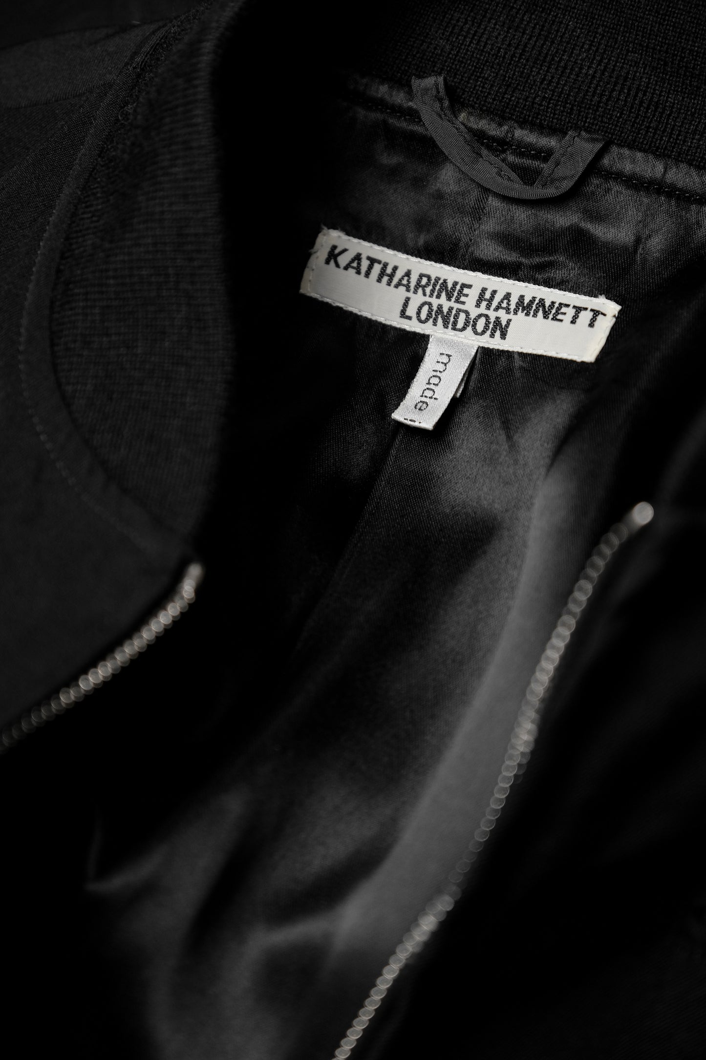 Katharine Hamnett 1990s - riri-zip Wool Tailored Bomber