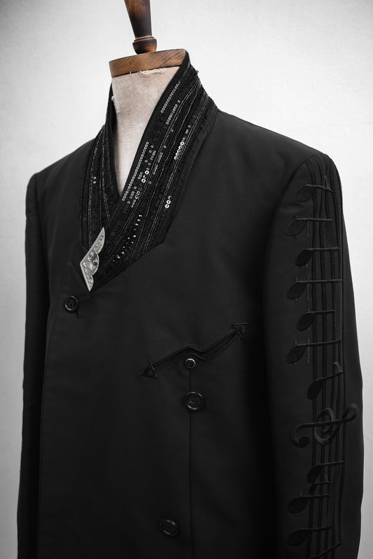 TAKAHIROMIYASHITA TheSoloist. S/S2018 “Femme Fatale Fellow” - Musical Note Embroidered Coat