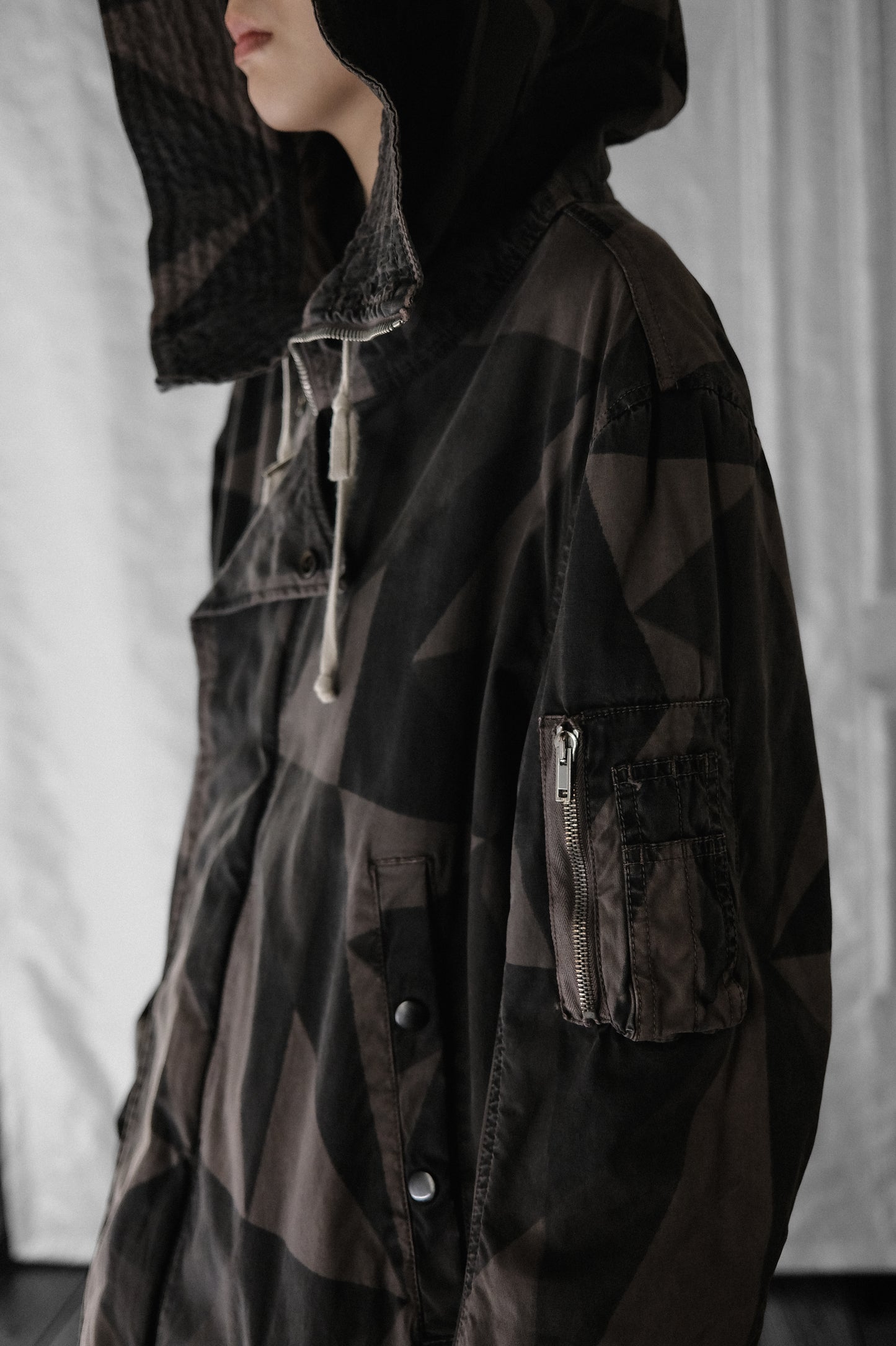 Rick Owens DRKSHDW F/W2012 - Geometric Camo Exploder Parka