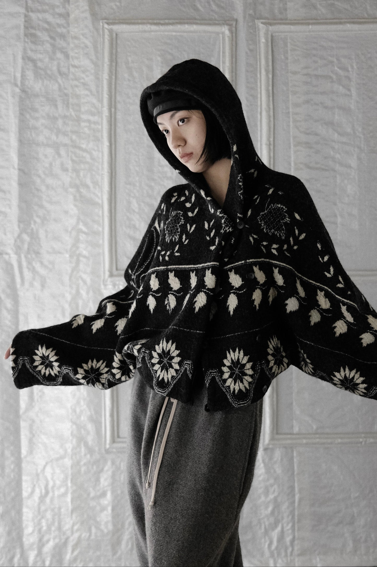 Marithé + François Girbaud 1980s - Dolman Sleeve Hooded Sweater